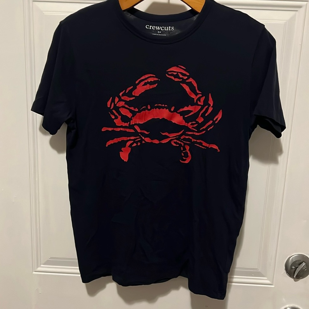 J.Crew CrewCuts Boys Size 12 Navy Cotton Short-sleeve T-Shirt